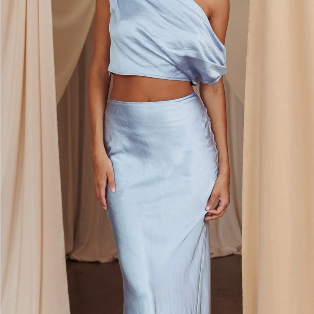 Selfie Leslie Alivya Satin Blue Set